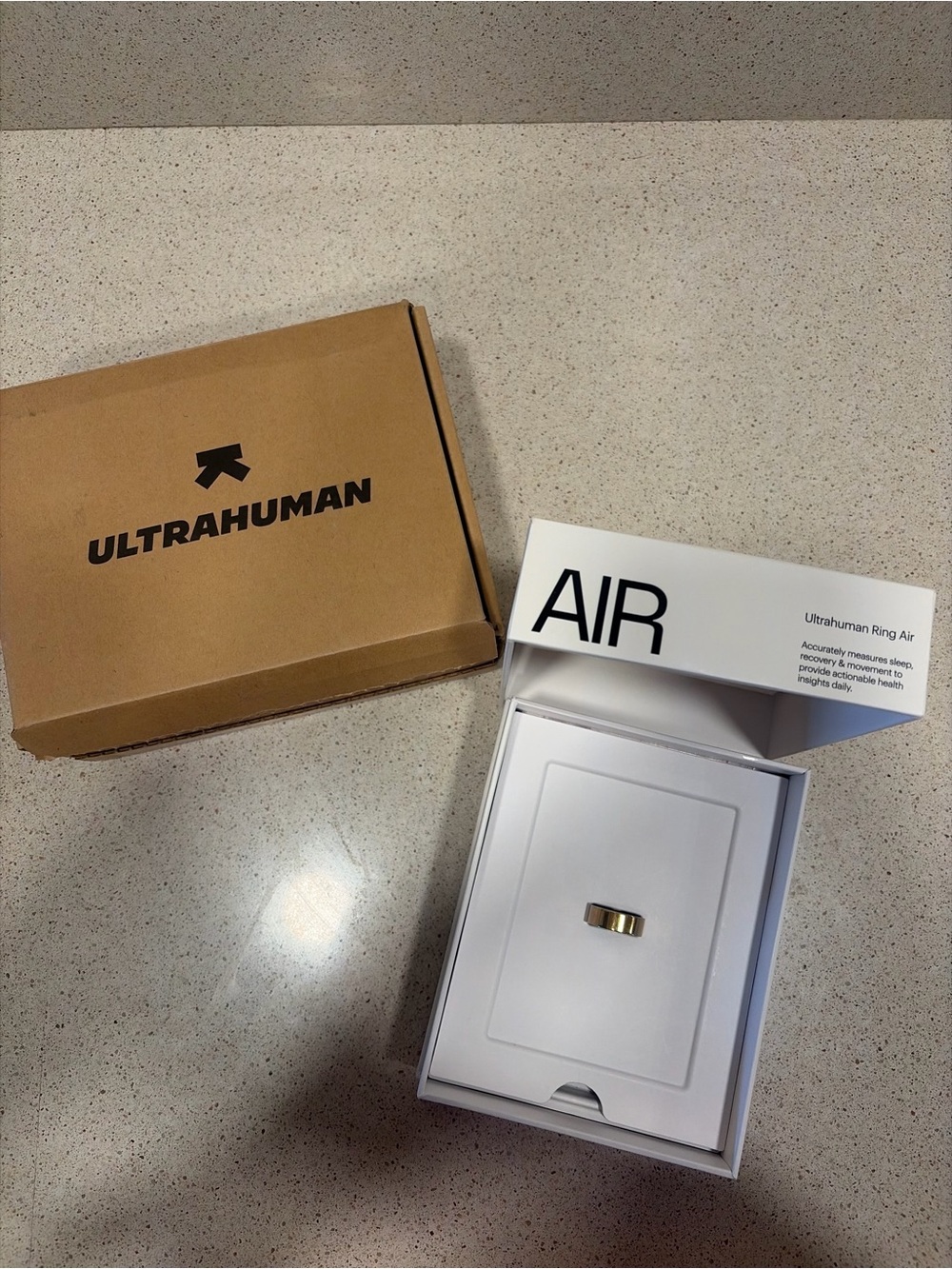 Ultrahuman Ring Air - Size 9 - Gold Wearable Smart Ring